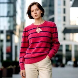 Designer Cocovive Women's New w/Tags Pink/Rose Pullover Sweater - Size: Medium